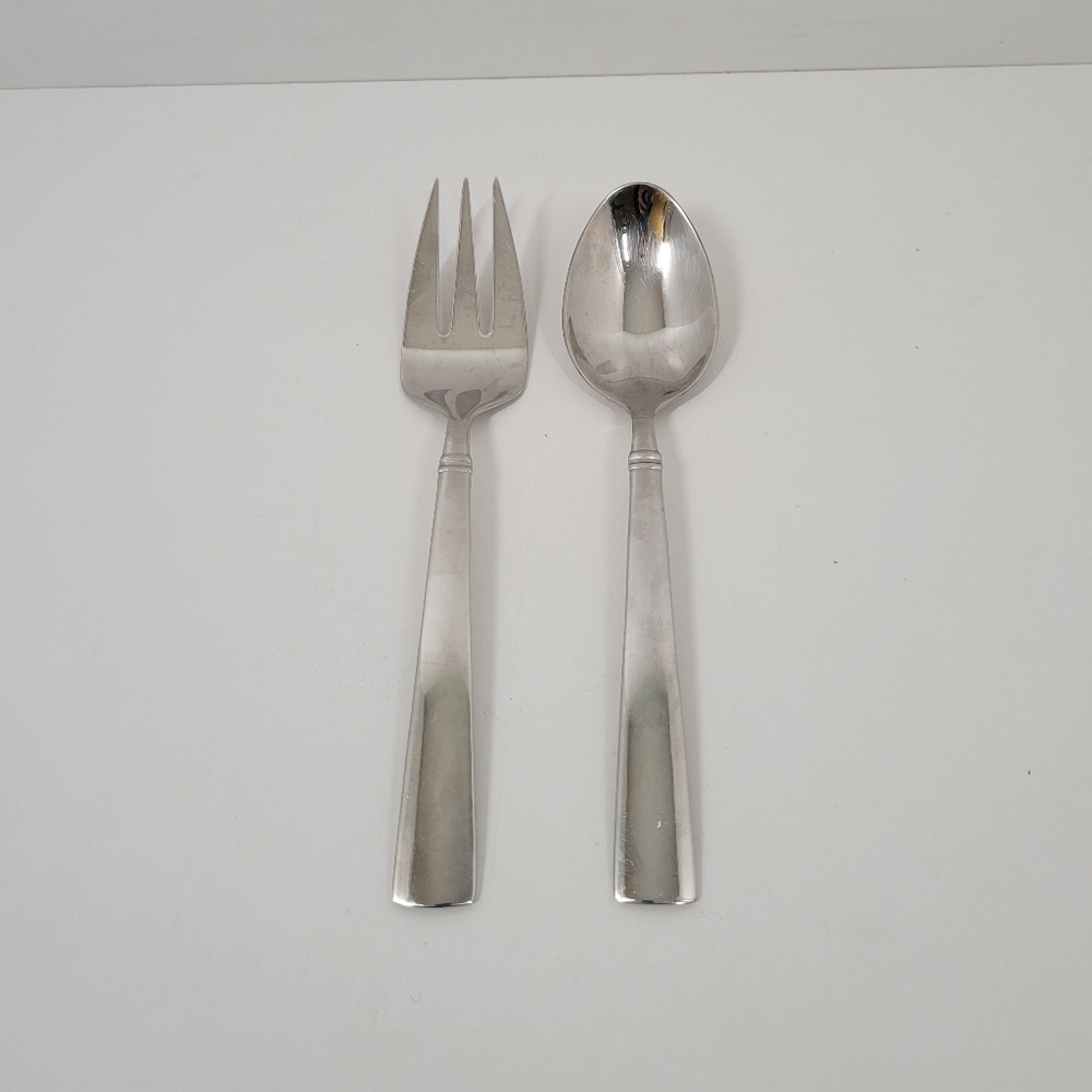 Reed & Barton Stainless - Serving Spoon And Serving Fork